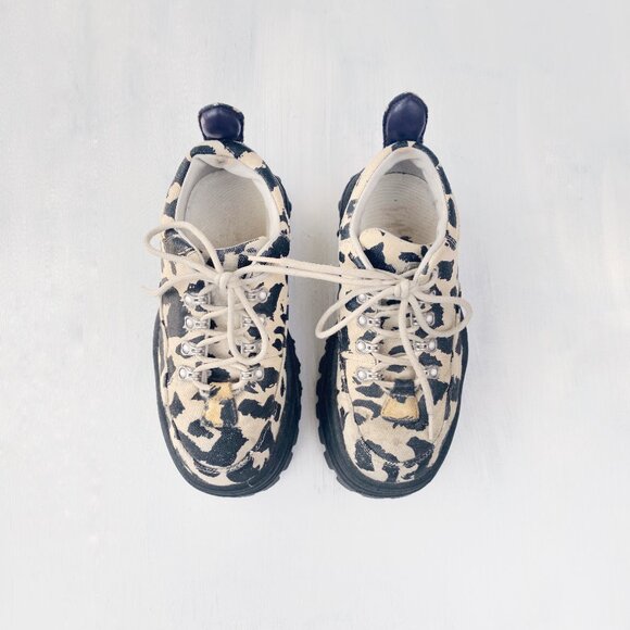 Eytys Angel Leopard/Serengeti Print Lug Sole Sneaker - Picture 4 of 12